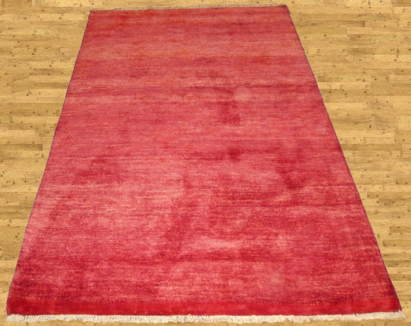 Modern Plain Red 4x6 Rug