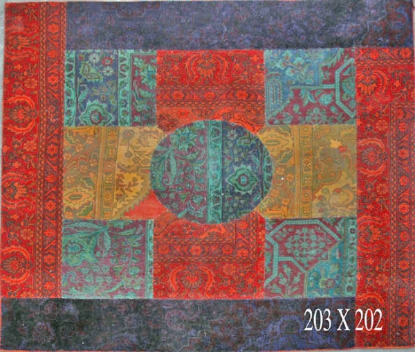 Patch Work & Over Dyed  - Rug